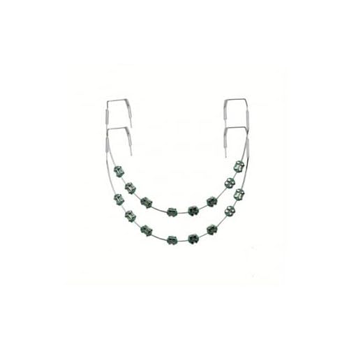 Temporary Tooth Decoration with Metal Wires Hook,Dental Decorations Fake Metal Bracket for DIY Decoration 1Pack Green