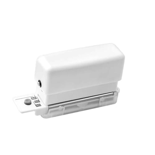 Leadigol 6 Hole Punch, Manual Paper Punches, Minimalist Design, White, ABSMetal Handle, 6.5x5x2.5cm, 6 Holes, Perfect for DIY Craft Paper