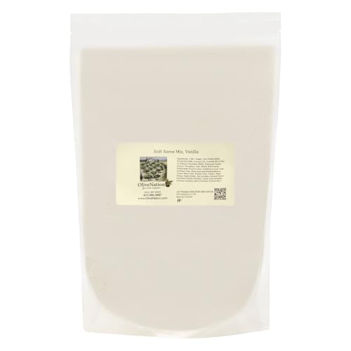 OliveNation Soft Serve Mix, Vanilla - Dairy Based Powdered Vanilla Flavor Mix For Home & Commercial Hard Pack & Soft Serve Ice Cream Machine Frozen Desserts, Milkshakes, Floats, Beverages 75.84oz