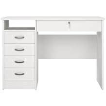 Tvilum Walden Desk with 5 Drawers, White