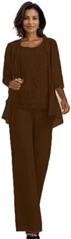 Mother of The Bride Pant Suits Chiffon Outfit Dressy Womens Jumpsuit Wedding Groom Dresses