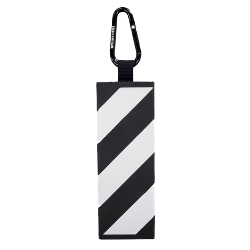 Filmsticks Slingslate Quick-Release Clapperboard Holder, Black and White Chevron, PCABS Material, 14.8 cm, with Carabiner for Film Production Crew
