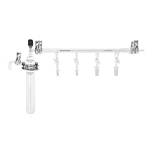 Chemglass AF-0452-01 Series AF-0452 Vacuum Manifold, Schlenk, Double Bank, Airfree/Inert Line, 4-Port, Complete