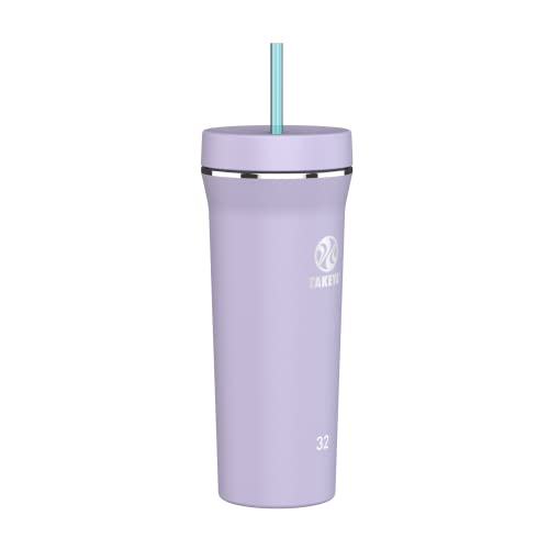 Takeya 32 oz Stainless Steel Insulated Tumbler with Straw Lid, Premium Quality, Sweatproof