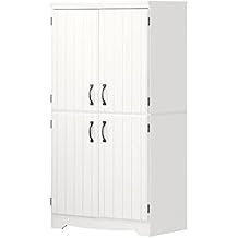 South Shore Farnel 4-Door Storage Cabinet-Pure White, Tall