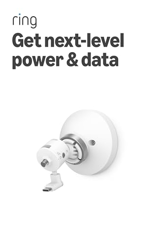 Ring PoE+ Converter Mount Ethernet power and data connection, compatible with industry standards, multiple mounting options, White
