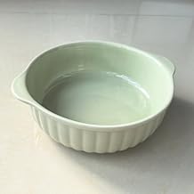 Slepceub Ceramic Set of Dog Bowls, Food and Water, Puppy, (Light Green Bowls)