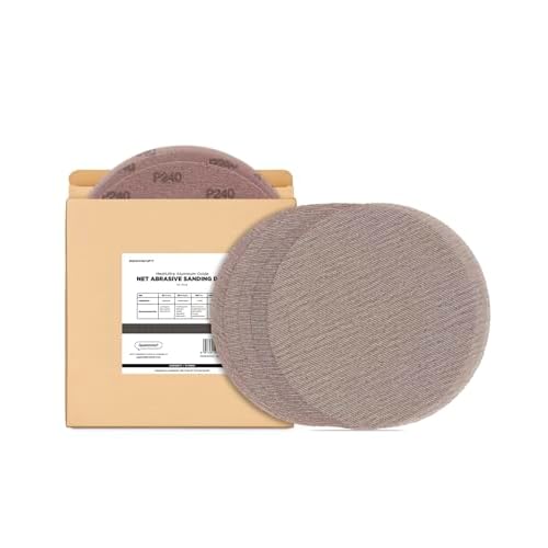InoKraft Mesh Abrasive 9 inch Drywall Sander Sandpaper, Dust-Free Hook and Loop Drywall Sanding Disc 240 grit - 10pcs