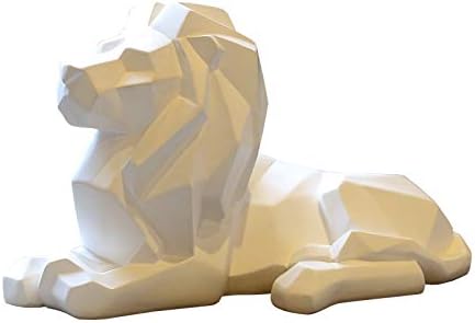 Decor Sculpture Figurine Indoor Outdoor Art Lion Resin Model Crafts Ornaments Office Bar Faith Sculpture Geometric Statue Animal Abstract Art Novelty Gift