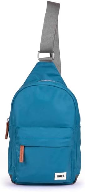 ROKA London Willesden Sling Bag – Lightweight Recycled Nylon Crossbody Bag for Women & Men, Water-Resistant Everyday Shoulder Bag with Secure Zip Pockets & Adjustable Strap