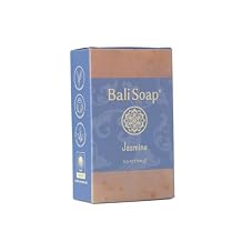 Bali Soap Jasmine Natural Soap Bar for Men & Women, Vegan Handmade Exfoliating Body & Face Wash, Cold Pressed 3 Pack 3.5 oz Each, Gift Set