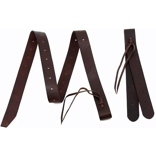 Jeereal Leather Latigo1.75 x 68.5,Off Billet Cinch Straps Set for Western Horse Saddle,Heavy Oil Weighted