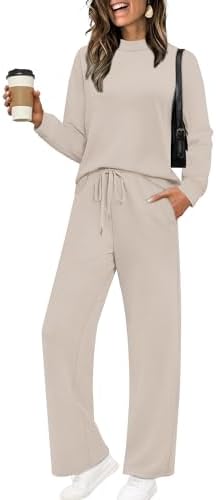 Sampeel Two Piece Sets for Women Mock Neck Matching Sets Loungewear Fall Clothes Travel Outfits Fashion 2026 XS-2XL