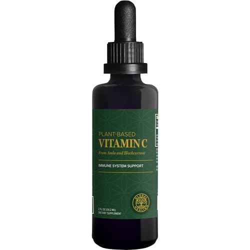 Global Healing Center USDA Organic Vitamin C Supplement Drops 180mg, Liquid Vitamin C Plant-Based Antioxidant Supplement, Supports Immune System - Vitamina C - Natural Energy for Men and Women 2 Oz