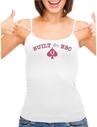 Knaughty Knickers Built for BBC PAWG Queen of Spades QOS White Camisole Tank Top