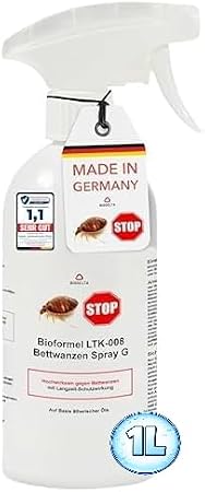 BIODELTA LTK-008 Bed Bug Spray 1000 ml - Anti Bed Bug Agent with Long-Lasting Effect - Highly Effective Bed Bug Spray - Preventive & for Acute Infestation - Water-Based - Bug Spray