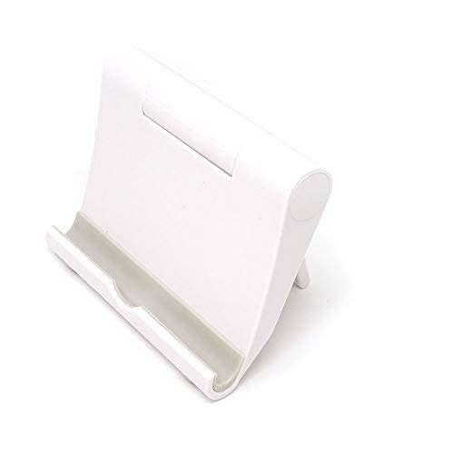 yueton Multi-Angle Universal Folding Phone and Tablet Stand Display Holder for Smart Phone, E-Reader, iPhone, iPad, Samsung Galaxy, Kindle, HTC, Nexus and More White