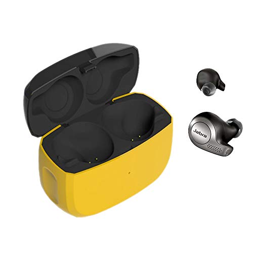 Charging Case for Jabra Elite 65tActive 65t, 500mAh Portable Charger Case Dock Cradle for Jabra Earbuds Yellow
