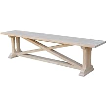 IC INTERNATIONAL CONCEPTS Alexa Bench Unfinished