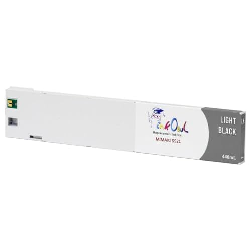 InkOwl Compatible Ink Cartridge Replacement for MIMAKI SS21 Printers SPC-0501LK 440mL, Light Black