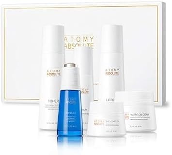 Absolute Skincare Set - Toner, Ampoule, Serum, Lotion, Eye-Complex, Nutrition Cream | Korean Skincare l Moisturizer