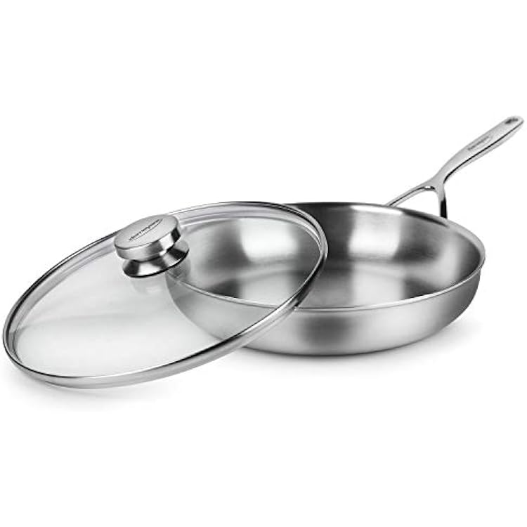 Demeyere 5-Plus 11 Stainless Steel Fry Pan with Glass Lid