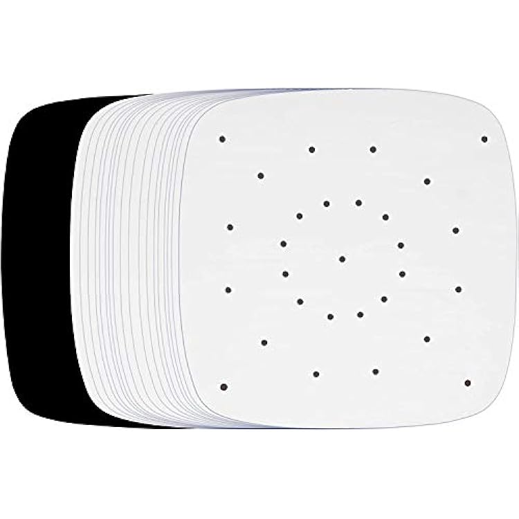 Air Fryer Perforated Parchment Paper Liners Compatible with Philips, NuWave Brio, Chefman, Secura, Black Decker More | Bundle Set of 100 Sheets  Baking Accessories by Infraovens L
