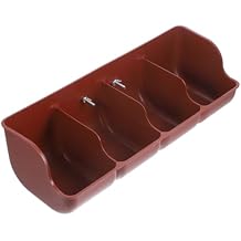 DOITOOL Pig Feeder 4 Compartment Pig Trough Plastic Fence Goat Feeder Livestock Feeding Container Pets Animal Farm Supplies