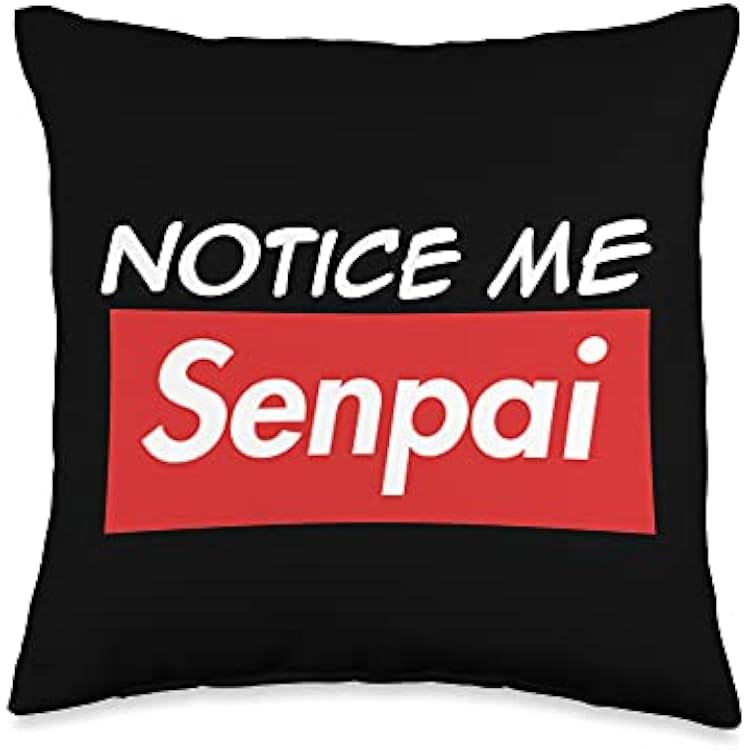 Notice Me Senpai Anime Manga Throw Pillow