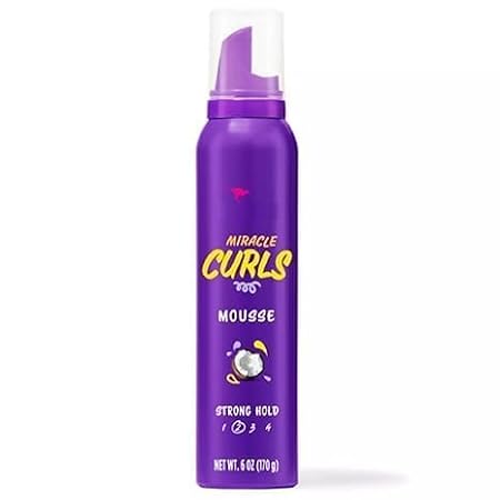 Au'ssie Miracle Curls Strong Hold Mousse, Coconut & Jojoba Oil, 6 fl oz - For Curly Hair