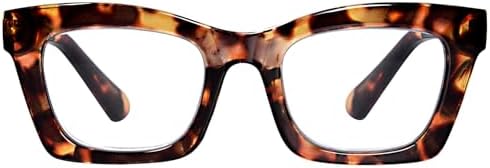 Oversized Square Reading Glasses for Women Spring Hinge Blue light Blocking Computer Readers for Women