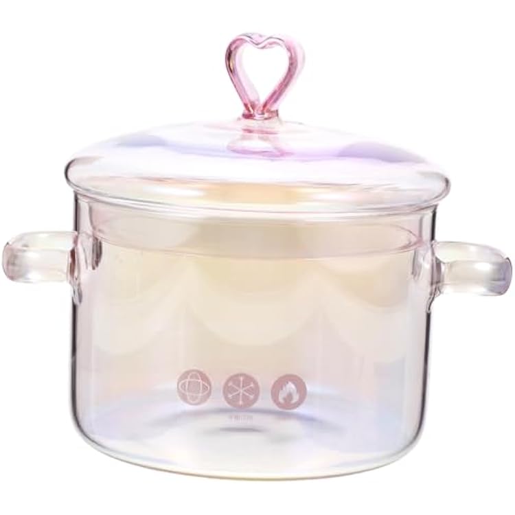 Garneck Quick Heating Ramen Pot Instant Noodle Pot Lid Double Handle for Cooking