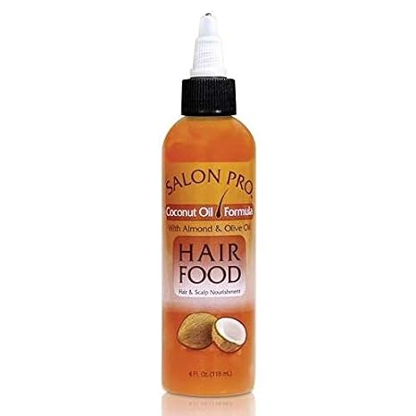 Salon Pro [Coconut Oil Formula with Almond & Olive Oil Hair Food 4 Oz