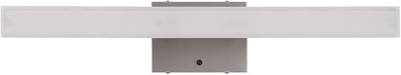 mirrea 24in Eye-Caring Modern LED Vanity Light 3000K/4000K/5000K Selectable 24w Dimmable Brushed Nickel