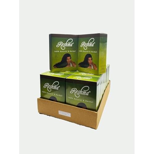 Reshma Beauty Ayurvedic Henna Hair Color Blend Henna & Indigo with Herbal Extracts Natural Deep BrownDark Chocolate Hair Color for Gray Blending Heena Mehendi 5.29 oz Each, Pack Of 12