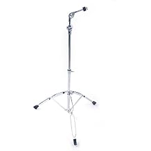 Adjustable Height Double Braced Hi Hat Cymbal Drum Stand Hi-Hat Mount,Edge Hardware Design Standard Cymbal Straight Stand,Cymbal Boom Stand Drum Hardware Arm Mount Holder Adapter Percussion Silver