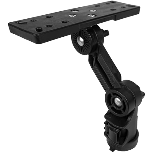 YakAttack LockNLoad Fish Finder Mount | Adjustable Kayak Track Mount System | Secure Sonar Holder for Garmin, Lowrance & Raymarine | Fits Most Kayak Rails | Yak Attack Accessories for Fishing