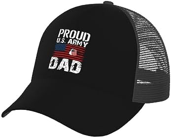 Proud U S Army Dad USA Flag Baseball Cap Adjustable for Men Women Breathable Mesh Back Baseball Caps Casual Outdoor Hat Trucker Hat