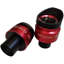 Microscope Kit 23.2mm WF10X 22mm Red Shell Adjustable Biological Microscope Eyepiece Lens Microscope Lens Adapters (Color : Quantity 2pcs)