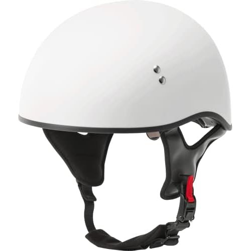 GMAX HH-65 Naked Motorcycle Street Half Helmet White, X-Large