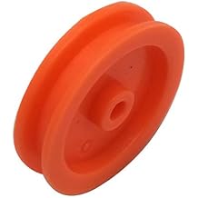 EUDAX 100 Pcs 2mm Hole Orange Plastic Belt Pulley for DIY RC Toy Car Airplane