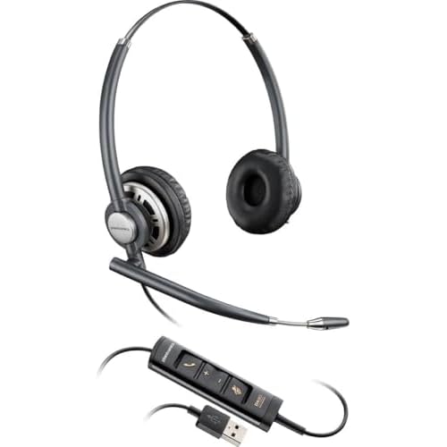 Plantronics HW725 EncorePro Wired Headset - DA80 Included, Black