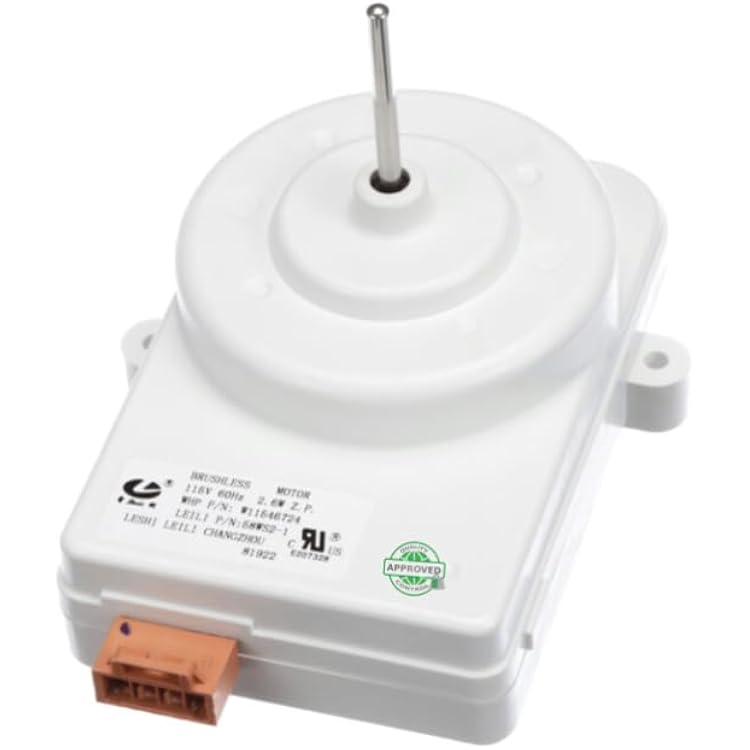 UDQR107W4 CKDR107W4X compatible with Amana, Crosley, Inglis, Jenn Air, Kenmore, Kitchen Aid, Magic Chef, Maytag, Whirlpool Refrigerator Condenser Fan Motor fits old model number UDQR107W4