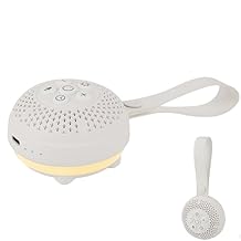White Noise Machine with 16 Soothing Sounds and Voice Recording, Portable Sleep Sound Therapy with 3 Night Lights, Rechargeable Timer for Baby Adults Travel