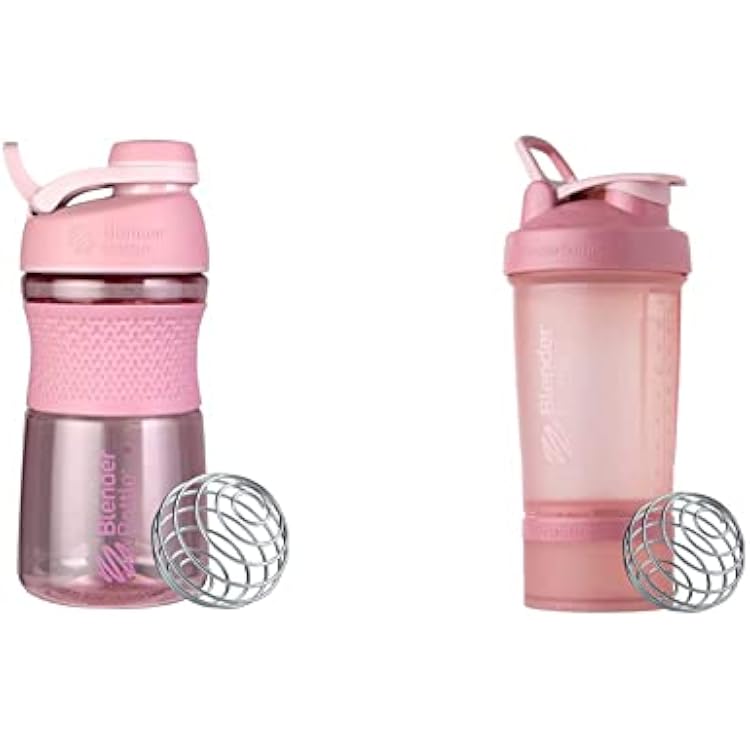 BlenderBottle SportMixer Shaker Bottle and ProStak System for Protein Shakes and Supplement Storage