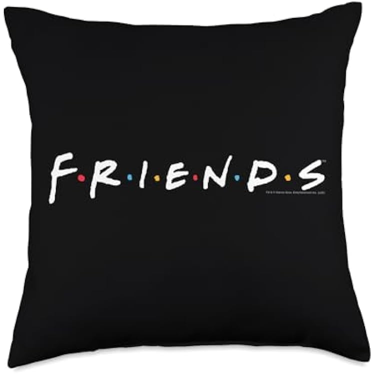 Friends Logo White Throw Pillow, 18x18, Multicolor