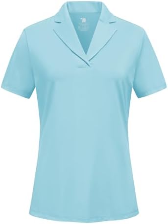 YSENTO Women's Golf Polo Shirts Collared UPF 50 Short Sleeve V-Neck Summer Fashion Cute Tops Clothes Quick Dry