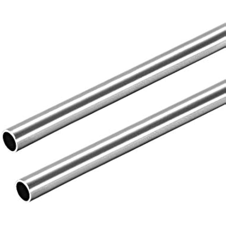 uxcell 304 Stainless Steel Round Tubing 5mm OD 0.4mm Wall Thickness 250mm Length Seamless Straight Pipe Tube 2 Pcs