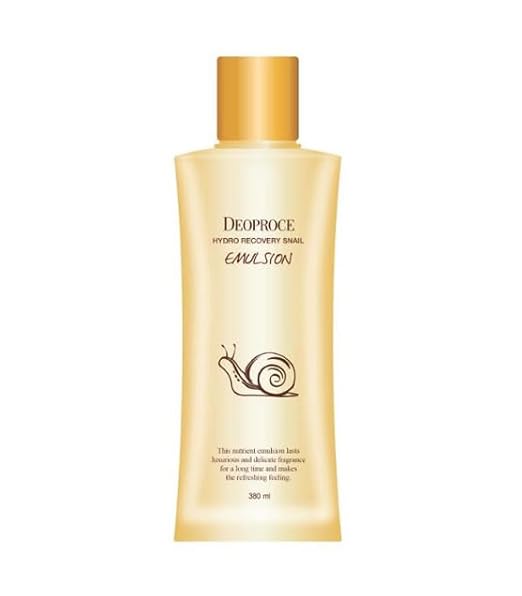 Hydro Recovery Snail Emulsion Korean Skin Care Moisturizer with Allantoin, Mucin, and Collagen for Deep Hydration and Skin Elasticity