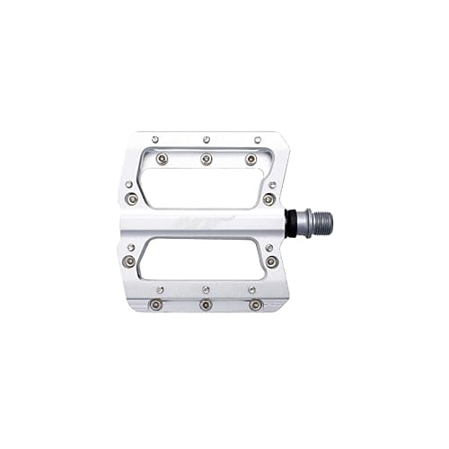 HT Components AN14A Nano Platform Pedals, Body: Aluminum, Spindle: Cr-Mo, 916, Silver